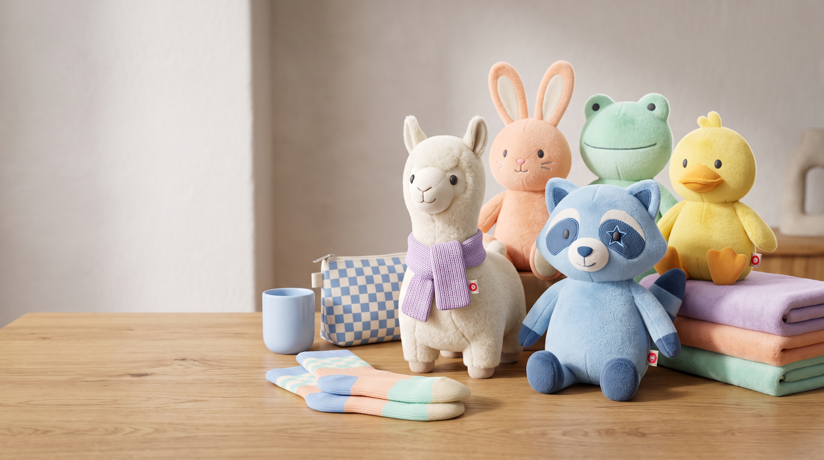 Luke the llama and original animal friends in a premium colorful HelloLlamas world